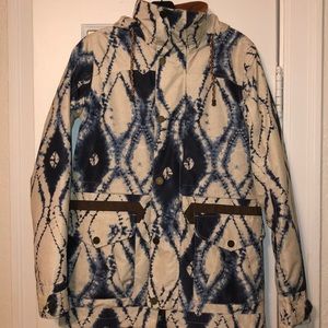 Woman’s Burton tie dye snowboarding jacket